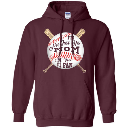 Baseball Mom Shirt Im Not Just His Mom Fan Maroon