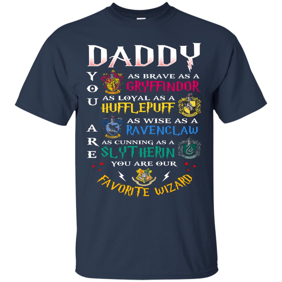 Daddy Our Favorite Wizard Harry Potter Fan T-shirt Navy