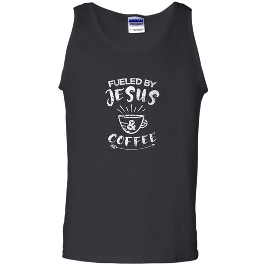 Fueled By Jesus And Coffee Coffee Lover T-shirt Black
