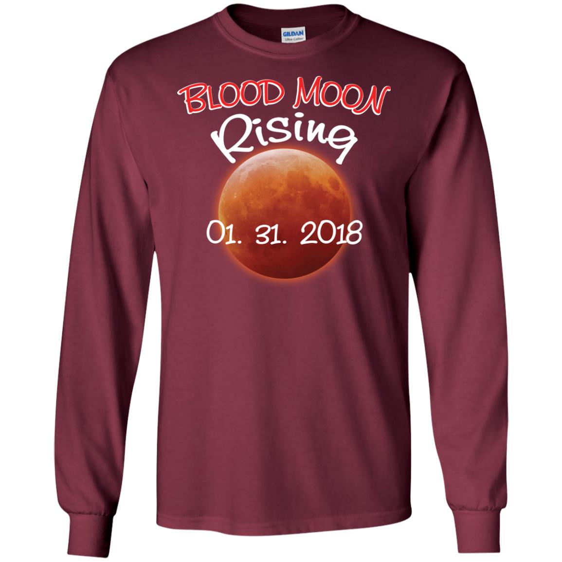Blood Moon T-shirt Rising 01.31.2018 Maroon