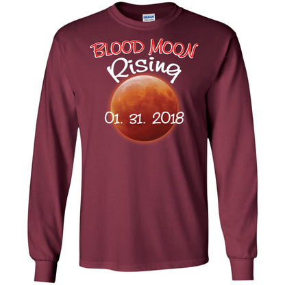 Blood Moon T-shirt Rising 01.31.2018 Maroon