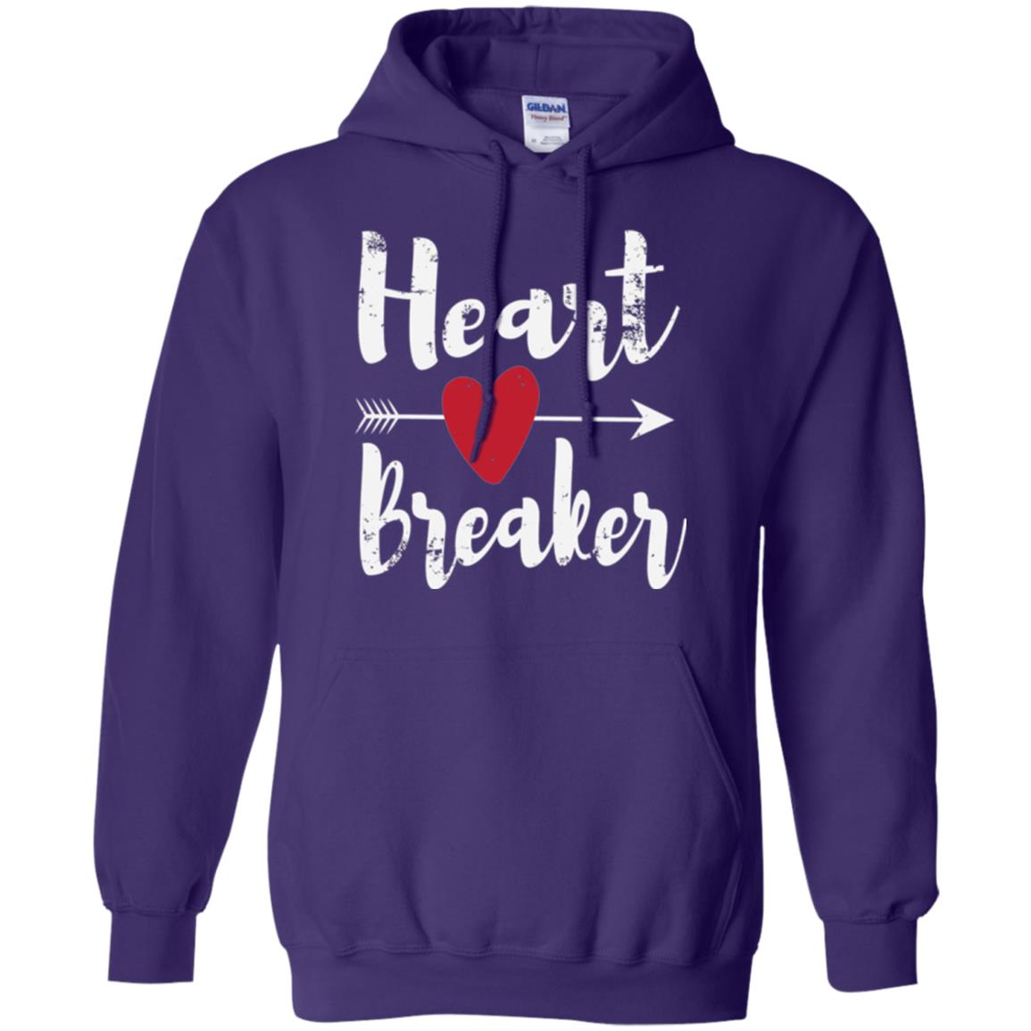 Valentines Day T-shirt Heart Breaker T-shirt Purple