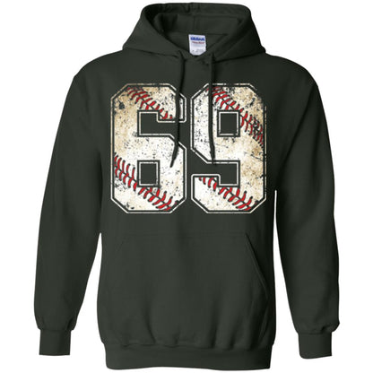 Baseball Player T-shirt Jersey Number 69 Retro Vintage Forest Green