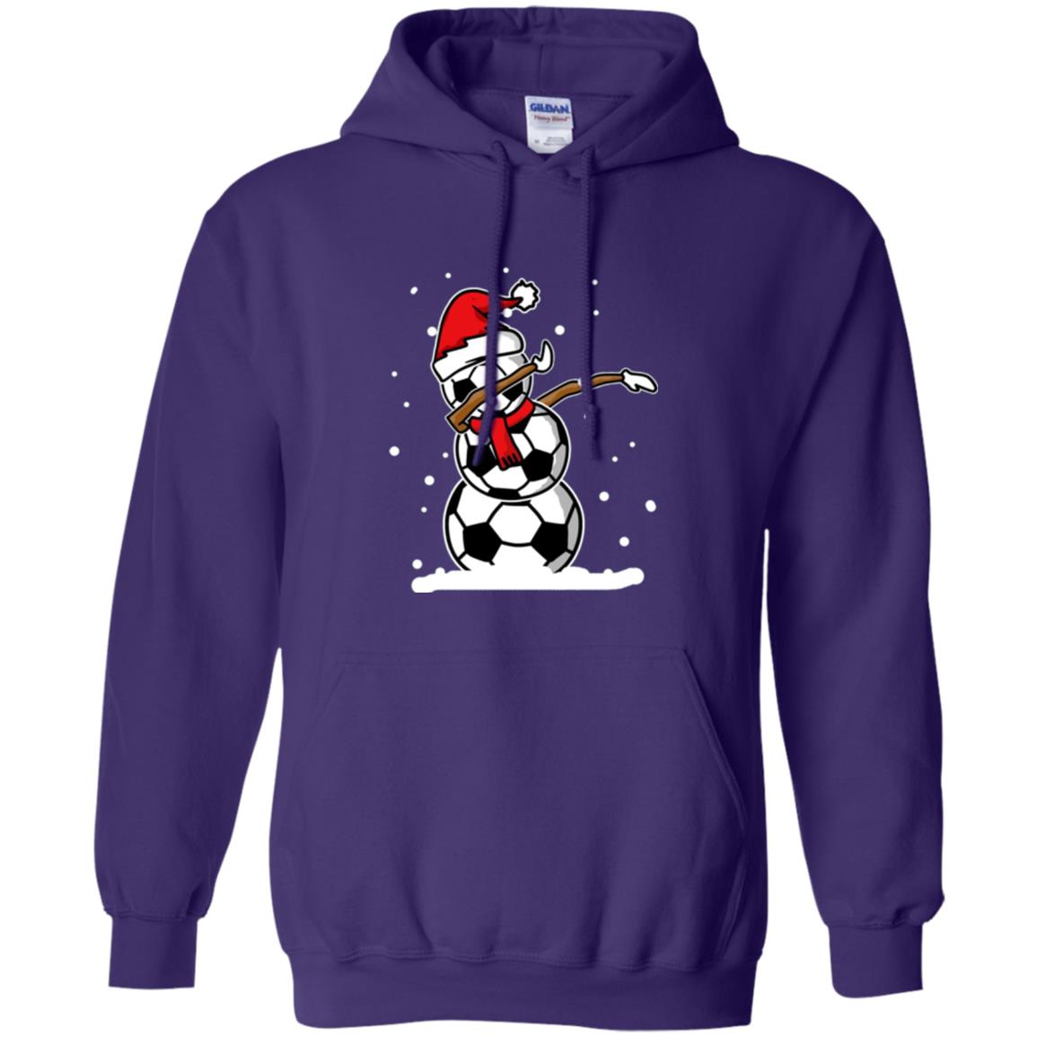 Christmas T-shirt Dabbing Snowman Ball Purple
