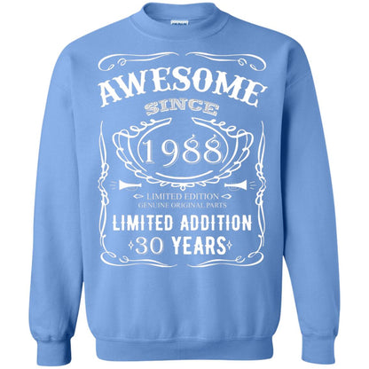Awesome Since 1988 Limited Addition 30 Years 30th Birthday T-shirt Carolina Blue