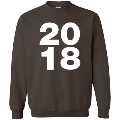 Happy New Year T-shirt 2018 New Year Party T-shirt Dark Chocolate
