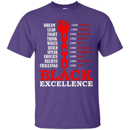 Black Excellence Black Af Proud African American T-shirt Purple