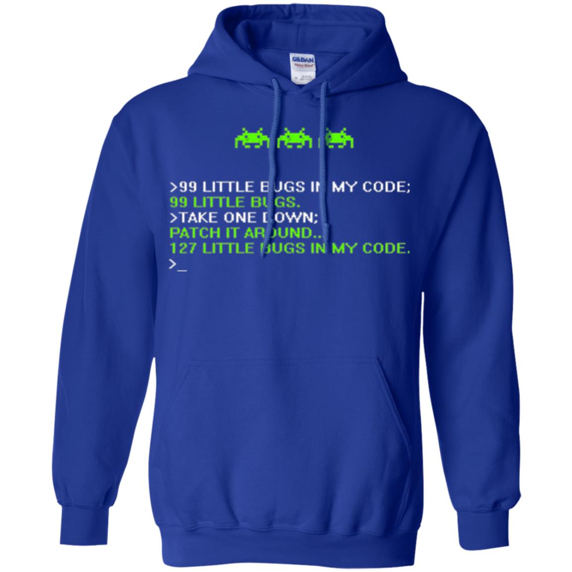 Programmer T-shirt 99 Little Bugs In My Code Royal