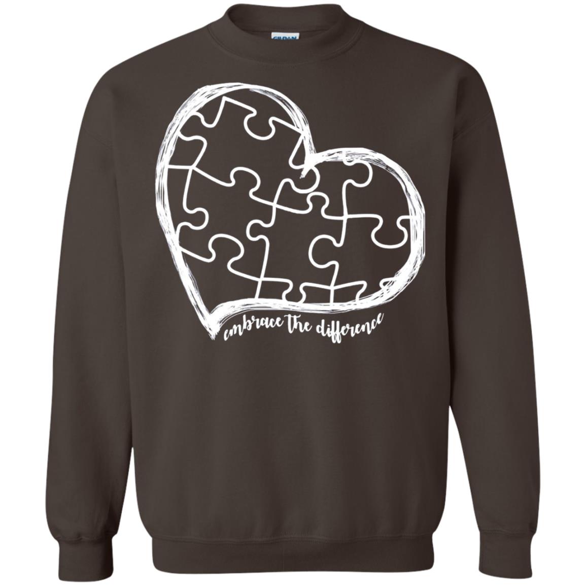 Autism Awareness Embrace Differences Shirt Dark Chocolate