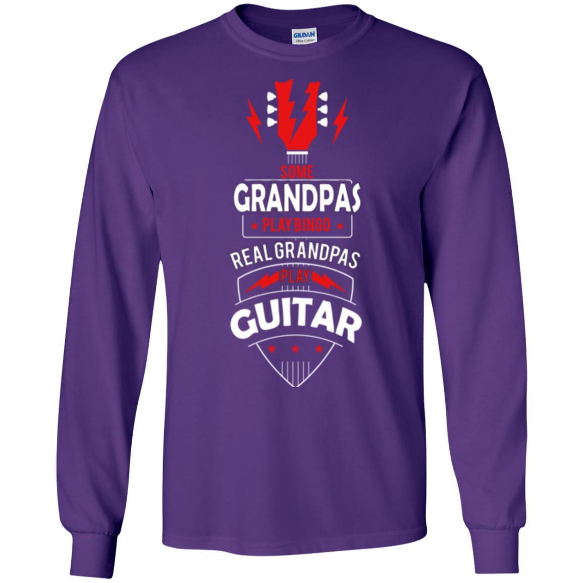 Papa T-shirt Some Grandpas Play Bingo Real Grandpas Play Guitar T-shirt