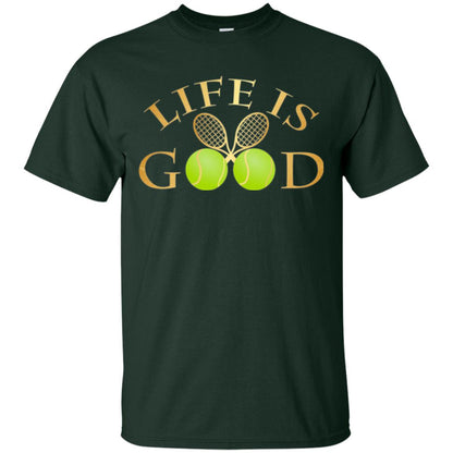 Tennis Lovers T-shirt Life Is Good Forest Green