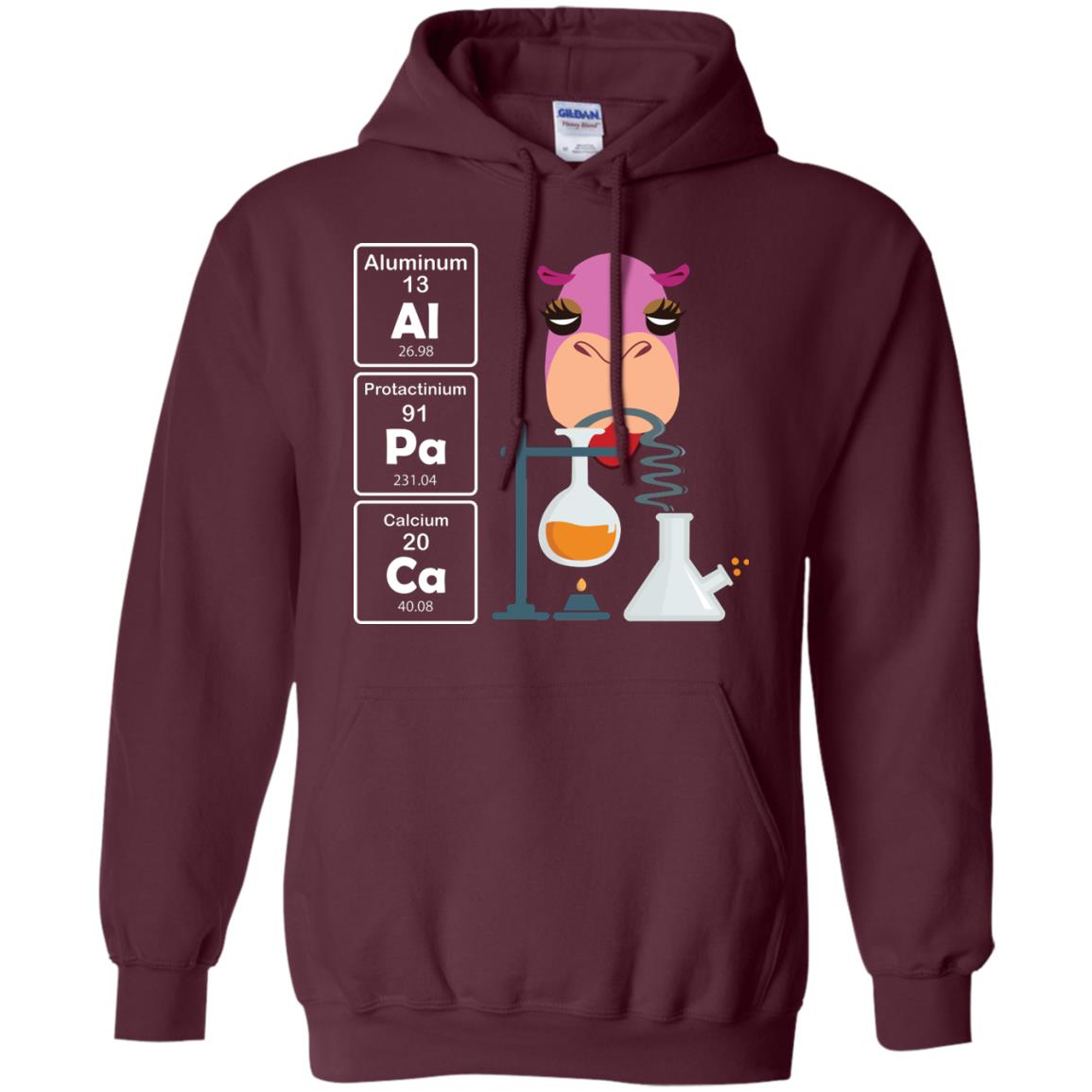 Al-pa-ca Funny Element Chemistry Alpaca Lover Shirt Maroon