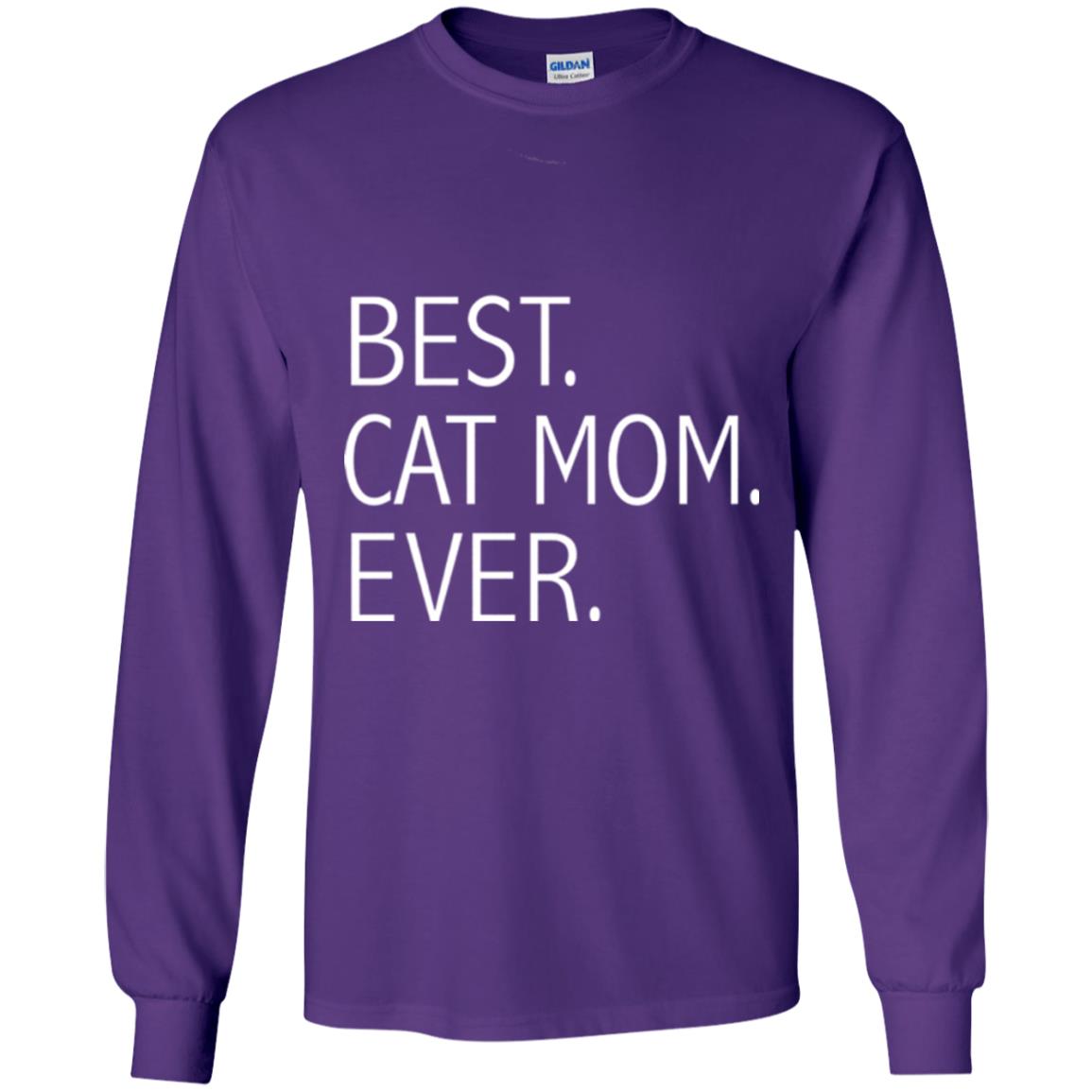 Funny Best Cat Mom Ever T-shirt Cute Cat Lady Purple