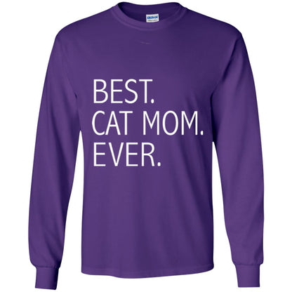 Funny Best Cat Mom Ever T-shirt Cute Cat Lady Purple