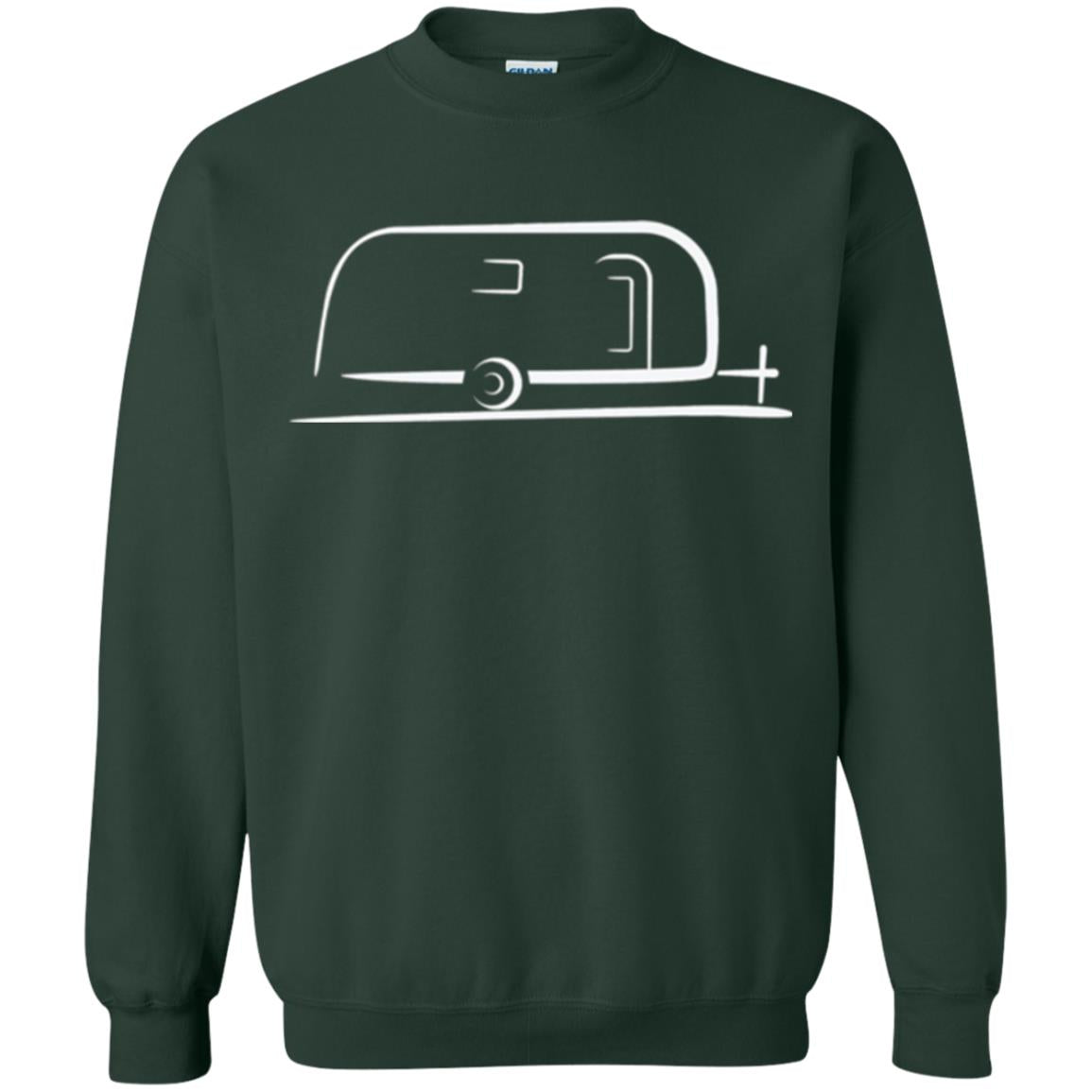 Vintage Airstream Style Streamlined Trailer T-shirt Forest Green