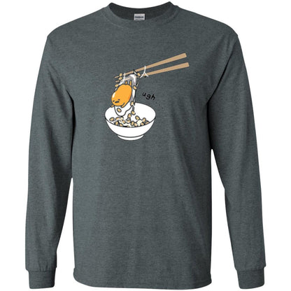 Cartoon T-shirt Gudetama Chopsticks Dark Heather