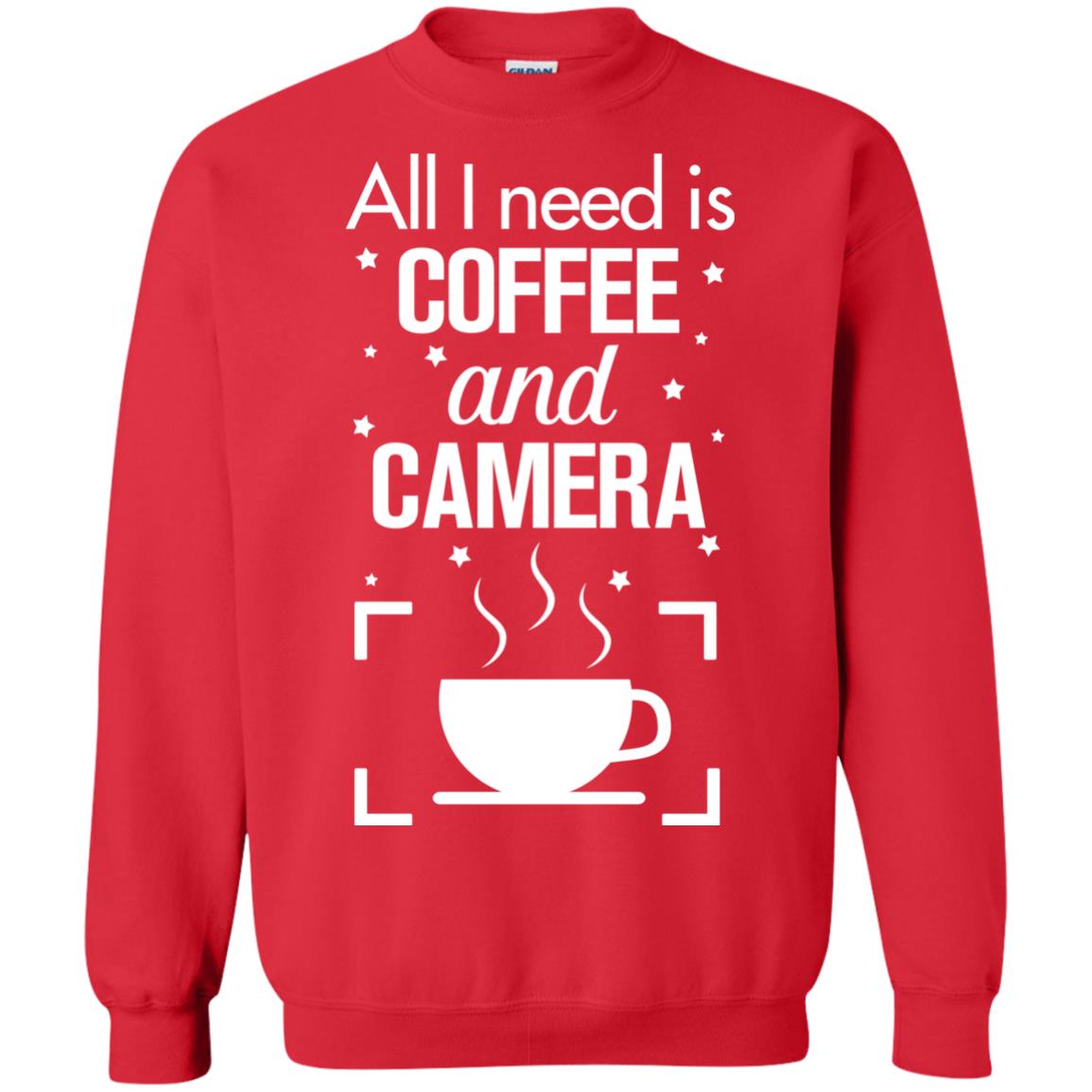 All I Need Is Coffee And Camera Shirt Red