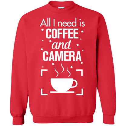 All I Need Is Coffee And Camera Shirt Red