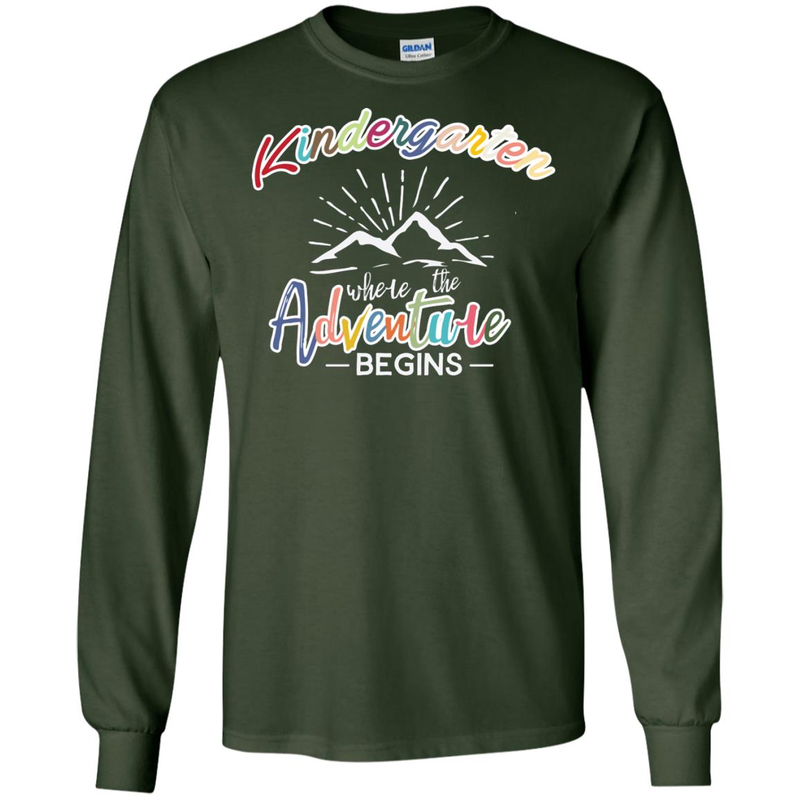 Kindergarten Where The Adventure Begins Shirt Forest Green