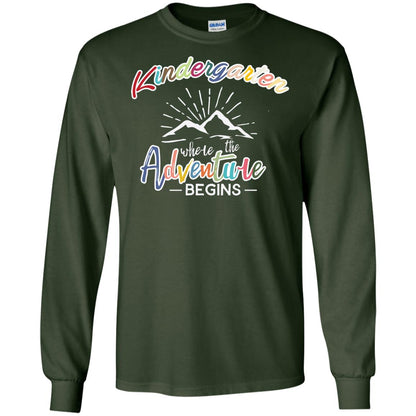 Kindergarten Where The Adventure Begins Shirt Forest Green