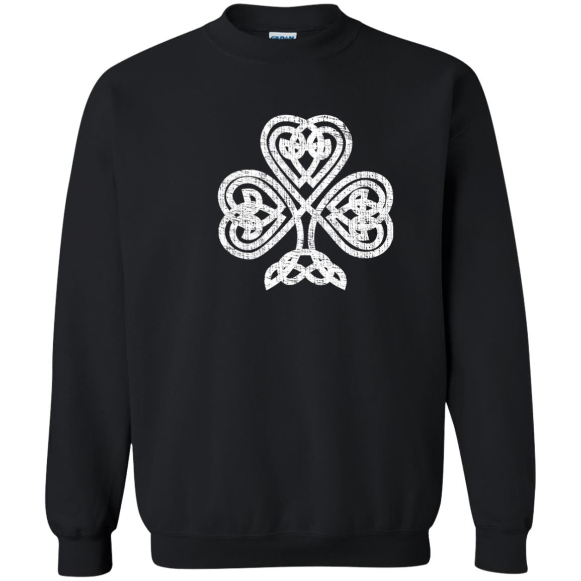 Irish Shamrock Knot Symbol St. Patrick_s Day T-shirt Black