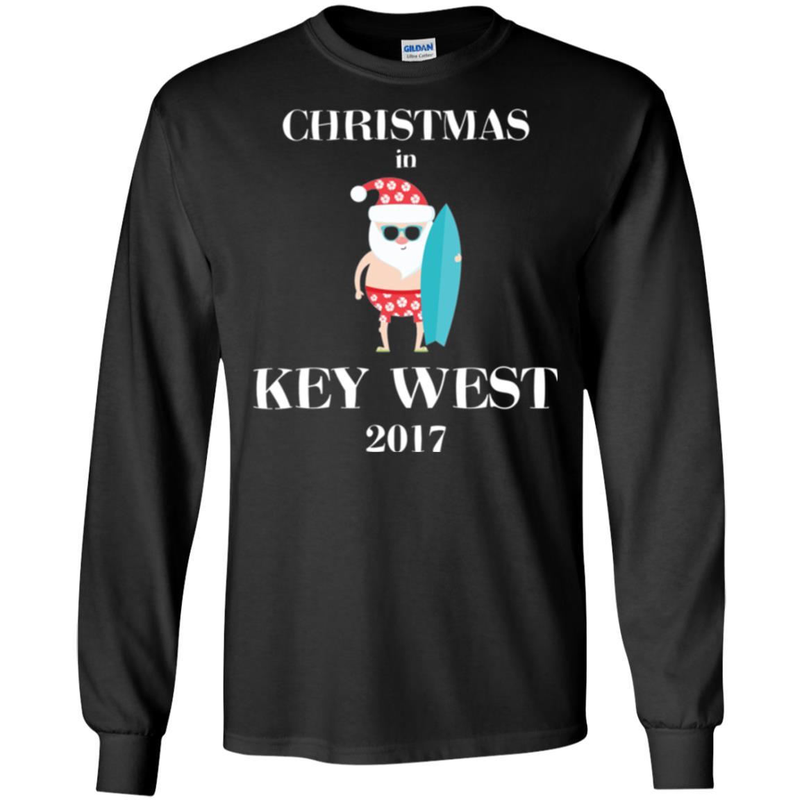 Family Vacation T-shirt Christmas In Key West 2017 Black