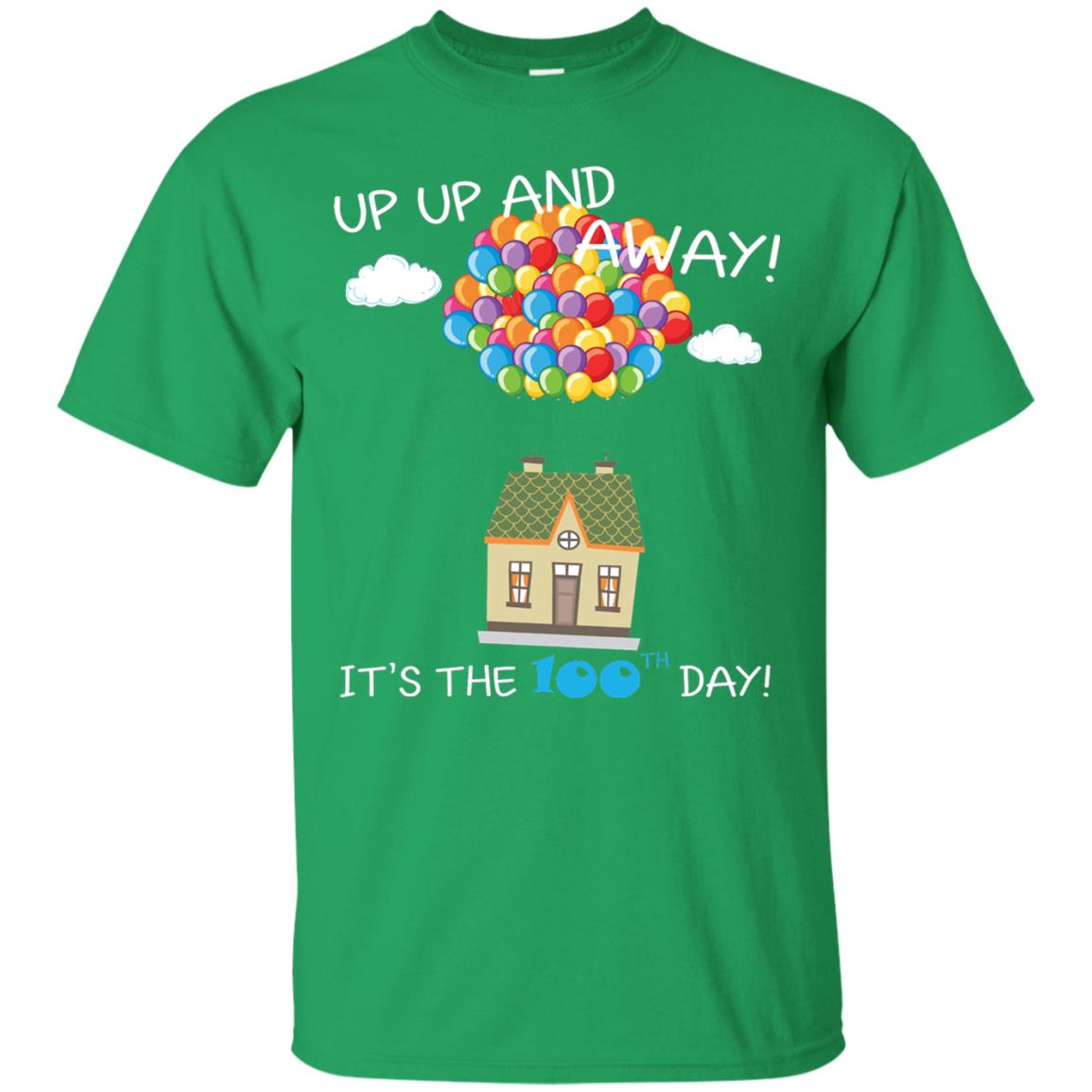 Kindgarten Teacher T-shirt Balloon One Hundred Days Of School Irish Green