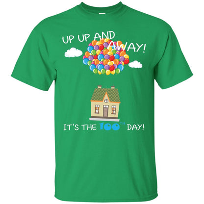 Kindgarten Teacher T-shirt Balloon One Hundred Days Of School Irish Green