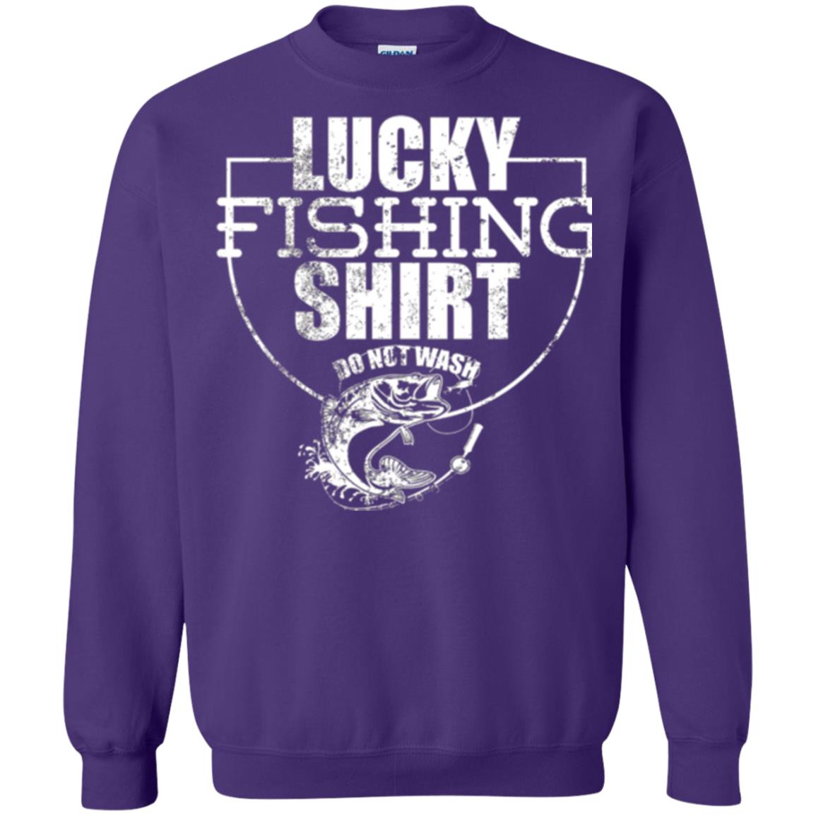 Fisherman T-shirt Lucky Fishing Shirt Do Not Wash Purple