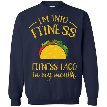 Im Into Fitness Fitness Taco In My Mouth Taco Lover T-shirt Navy