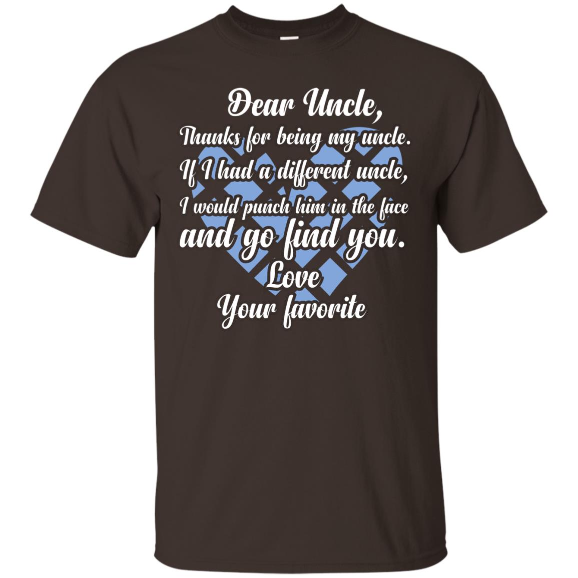 Dear Unclethank For Being My Uncle Family T-shirt Dark Chocolate