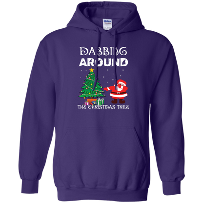 Christmas T-Shirt Dabbing Around The Christmas Tree Purple