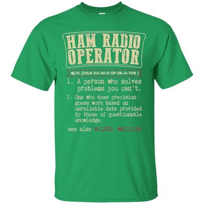 Ham Radio Operator Funny Definition T-shirt Irish Green
