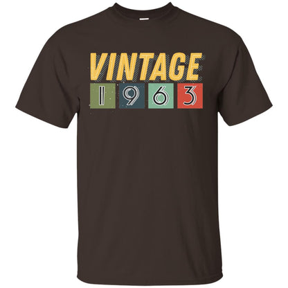 Vintage 1963 55th Birthday Gift Shirt For Mens Or Womens Dark Chocolate