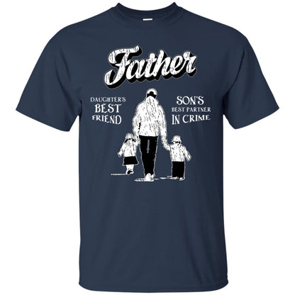 Father Is Daugther's Best Friend Son's Best Partner In Crime Shirt Navy
