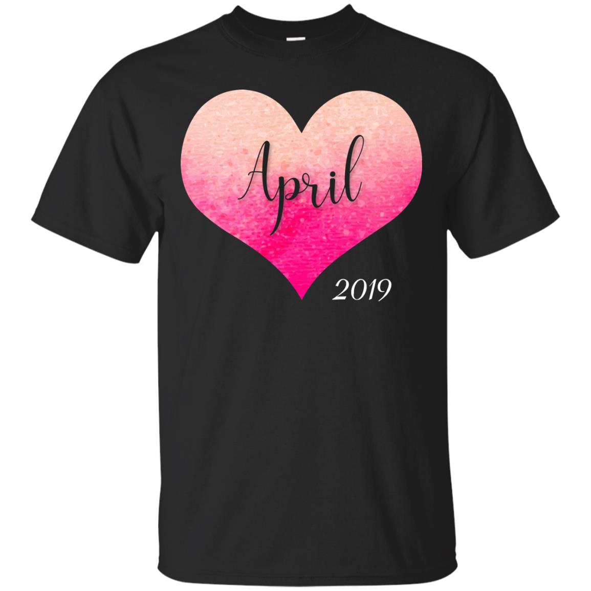 Pregnancy Reveal Announcement Party April 2019 Shirt Black