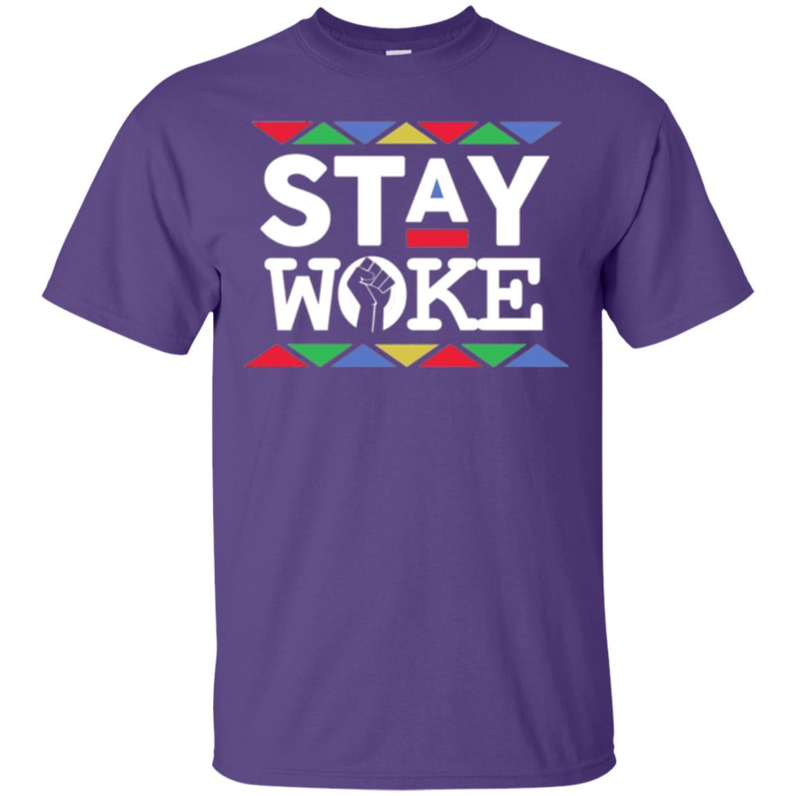 Stay Woke Against Inequality Black Power T-shirt Women_s Rights Purple