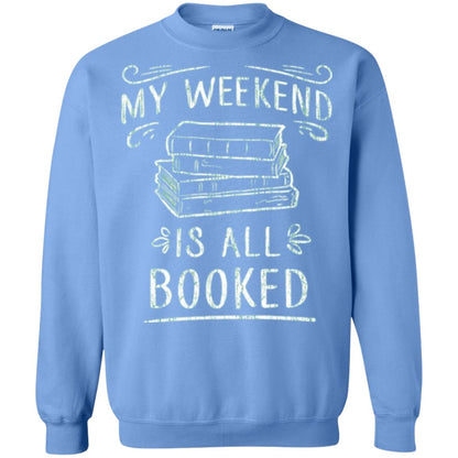 Funny Book Lover Tshirt My Weekend Is All Booked T Shirt Carolina Blue