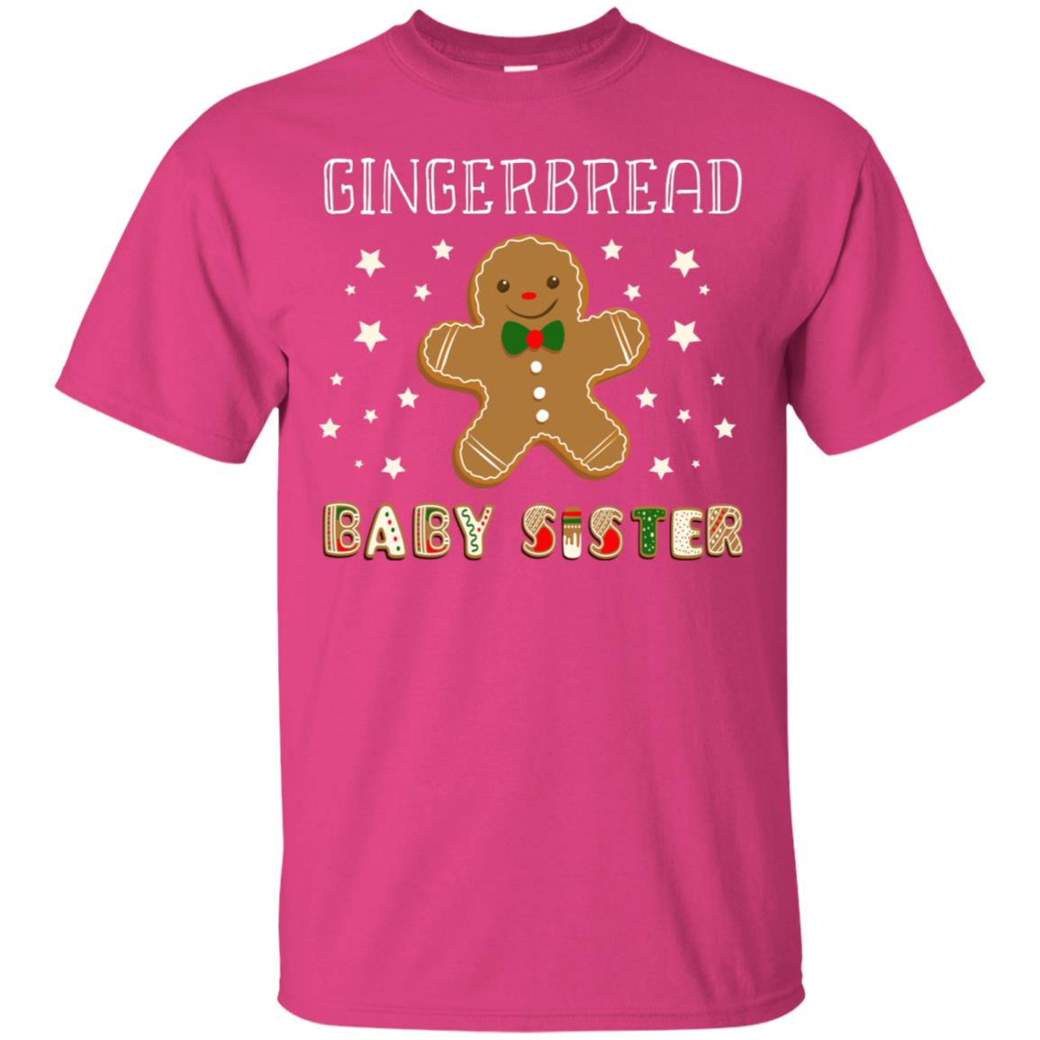 Gingerbread Baby Sister X-mas Gift Family Shirt For Girls Heliconia