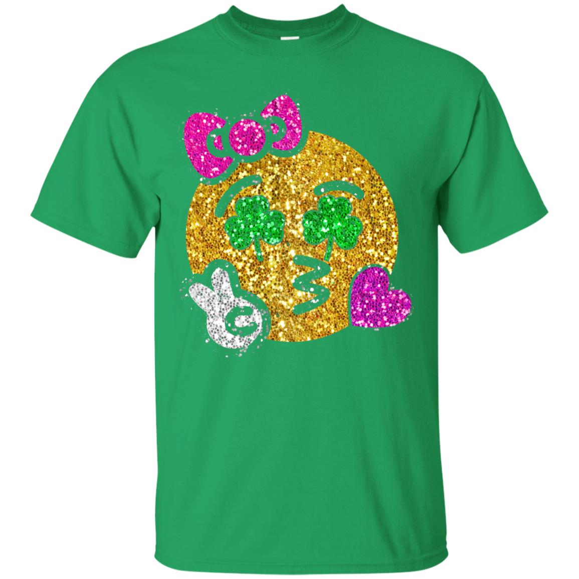 Emoji Kiss Heart Princess St. Patrick_s Day T-shirt Irish Green