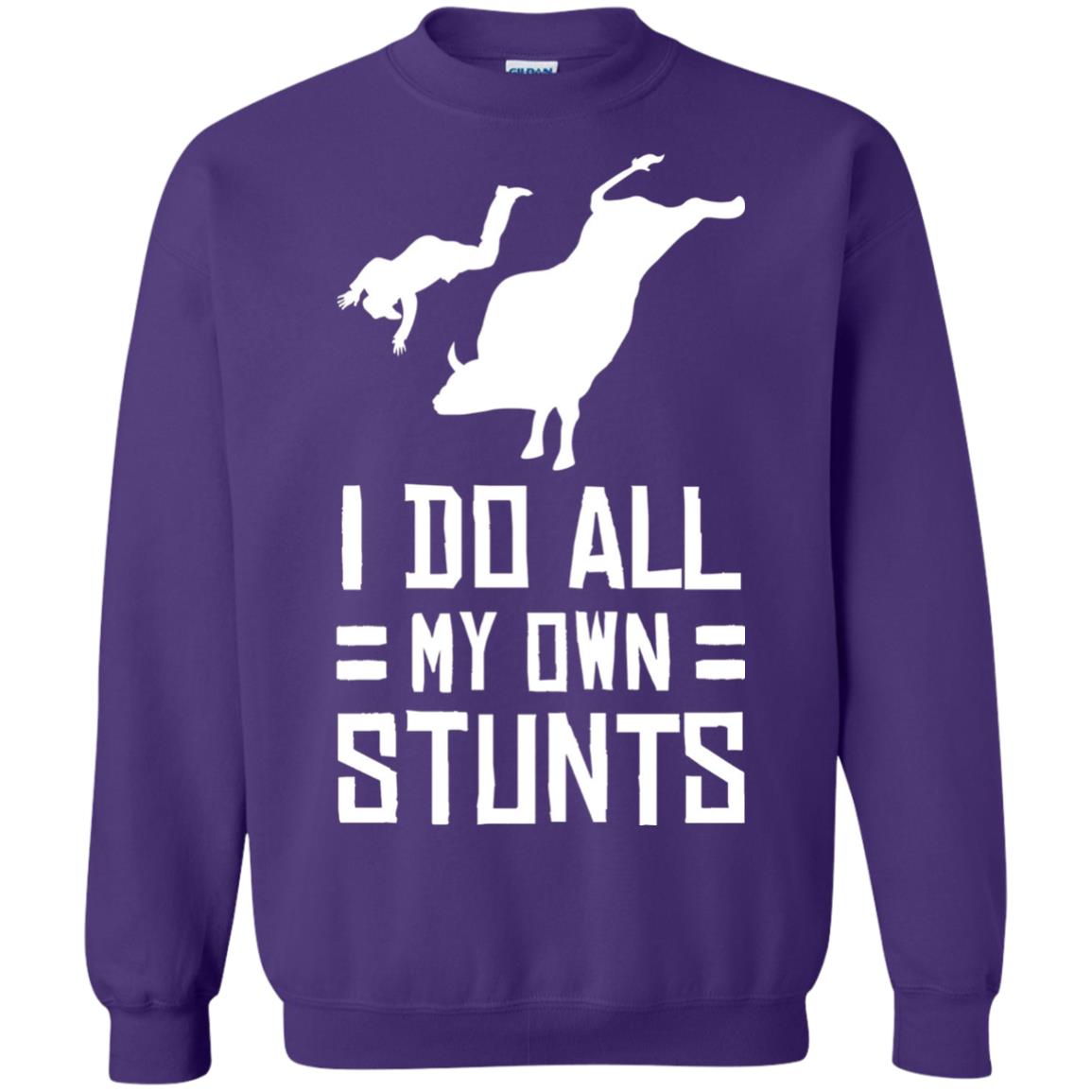Bull Rider Shirt I Do All My Own Stunts Purple