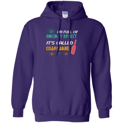 Champagne T-shirt I'm Full Of Holiday Spirit It's Called Champagne Purple