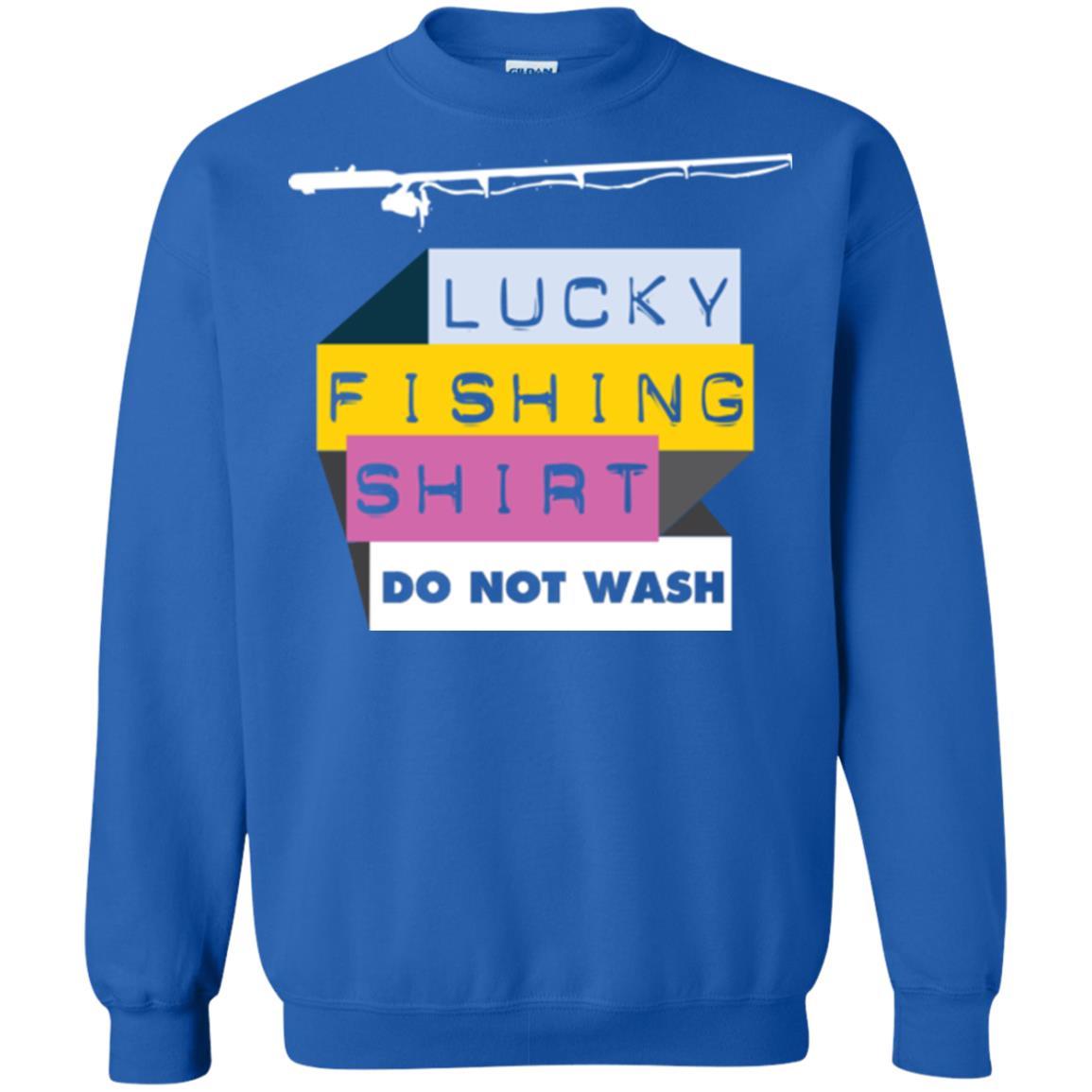 Fisherman T-shirt Lucky Fishing Shirt Do Not Wash Royal