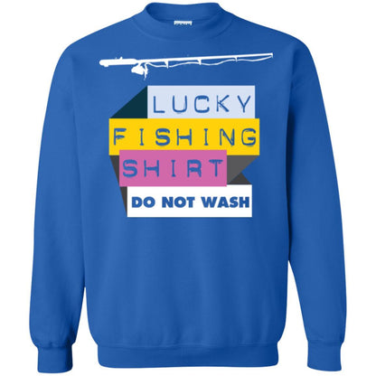 Fisherman T-shirt Lucky Fishing Shirt Do Not Wash Royal
