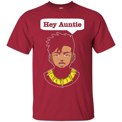 Hey Auntie Funny Saying Shirt For Black Panther Fan Cardinal