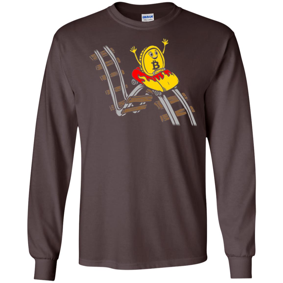 Bitcoin Rollercoaster T-shirt Dark Chocolate