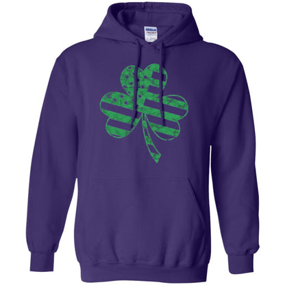 Irish American Flag Shamrock St. Patrick's Day T-shirt Purple