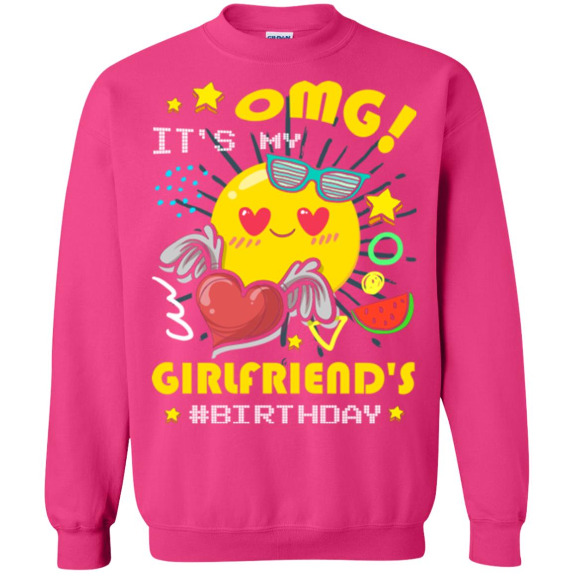 Boyfriend T-shirt Omg It's My Girlfriend's #birthday Heliconia