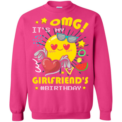 Boyfriend T-shirt Omg It's My Girlfriend's #birthday Heliconia