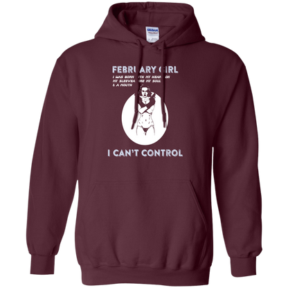 February Girl I Was Born With My Heart T-shirt Maroon
